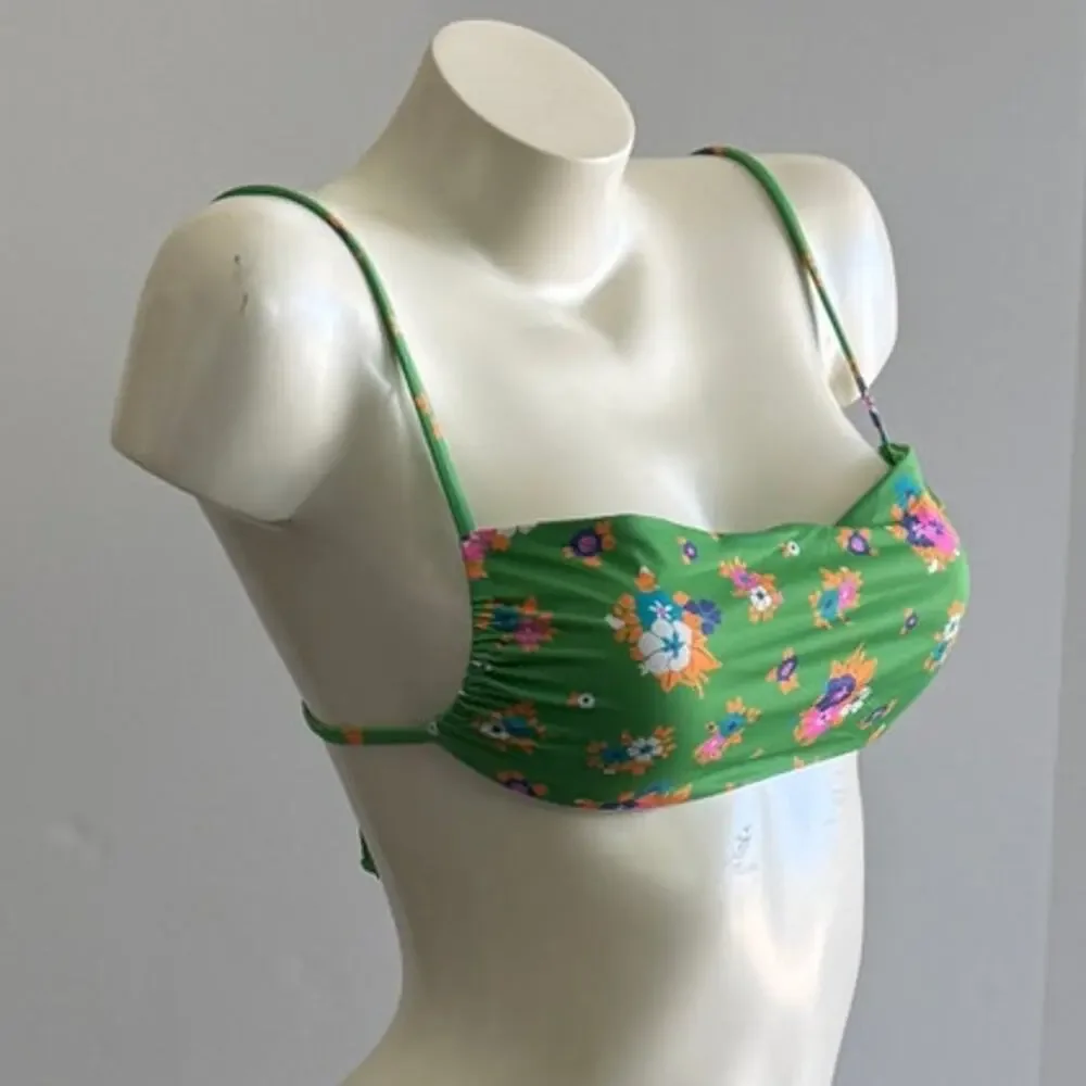 Frankies Bikinis Kailyn String Bandeau Bikini Top - Meadow - Large